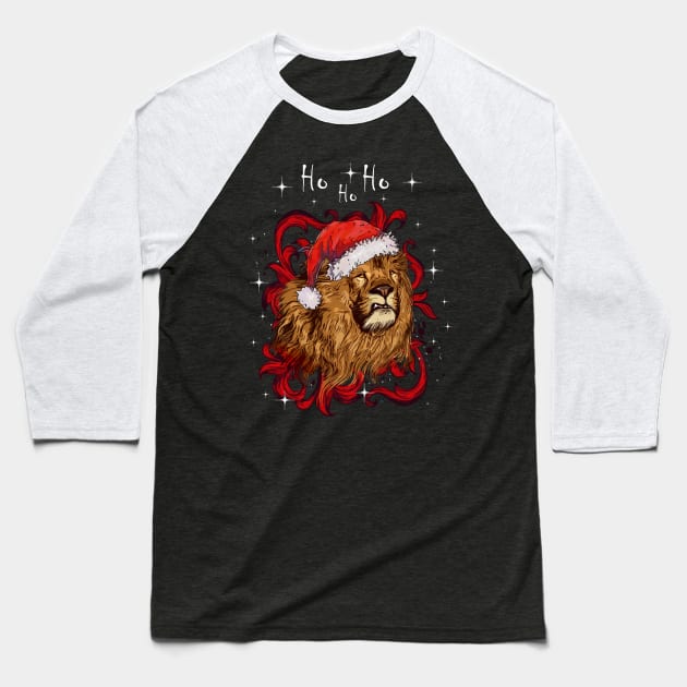 lion face christmas humor sweater Baseball T-Shirt by Collagedream